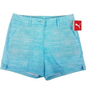 Puma Womens Printed Golf Shorts Atoll Blue 572335 0MSRP